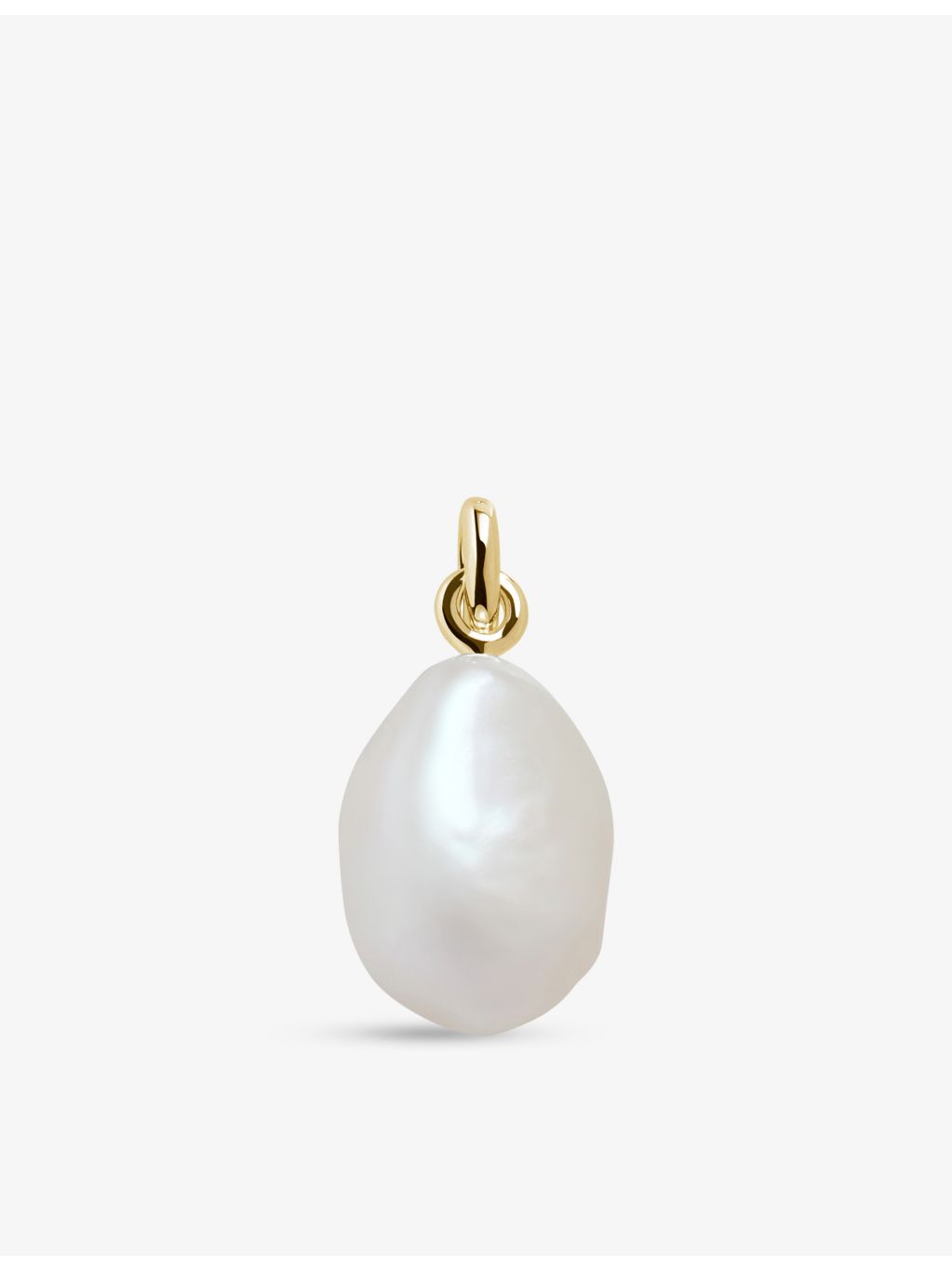 Monica Vinader 14ct yellow-gold and baroque pearl charm - British product