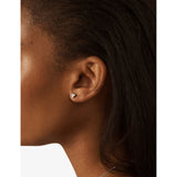 Monica Vinader diamond stud earring 14ct white gold 0.009ct - British product