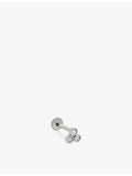 Monica Vinader diamond stud earring 14ct white gold 0.009ct - British product