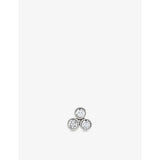 Monica Vinader diamond stud earring 14ct white gold 0.009ct - British product