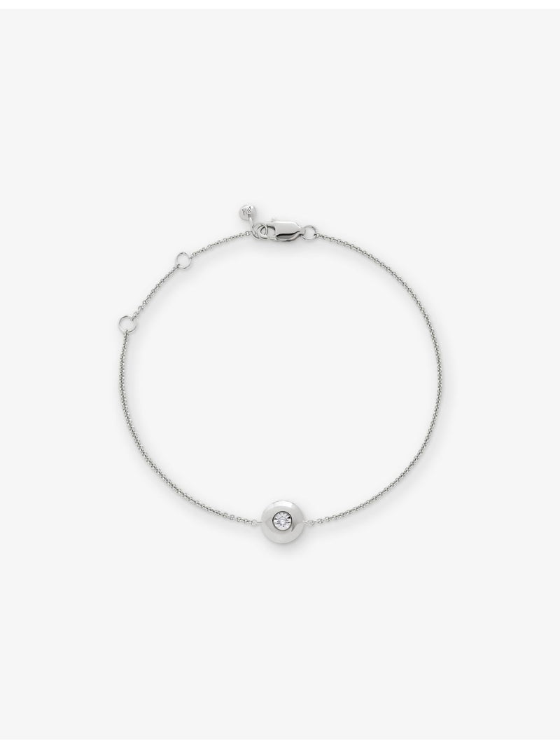 Monica Vinader lab-grown diamond birthstone bracelet in sterling silver, UK version