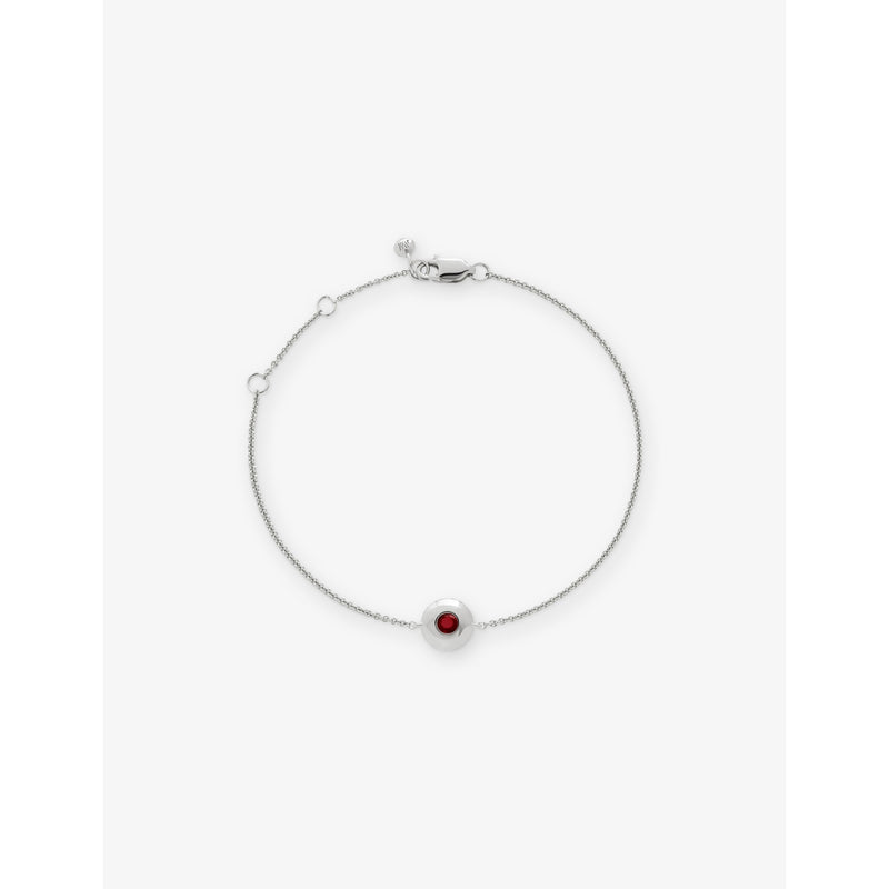 Monica Vinader garnet sterling silver bracelet, imported from the UK