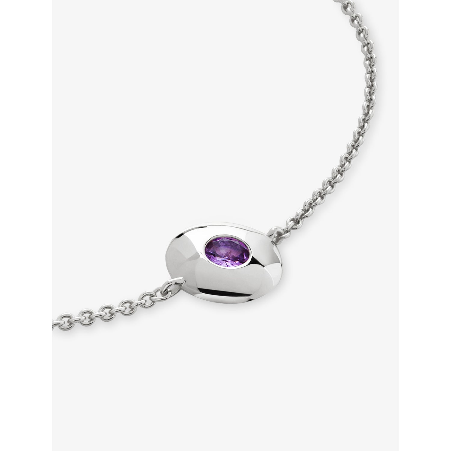Monica Vinader sterling silver amethyst bracelet, UK version