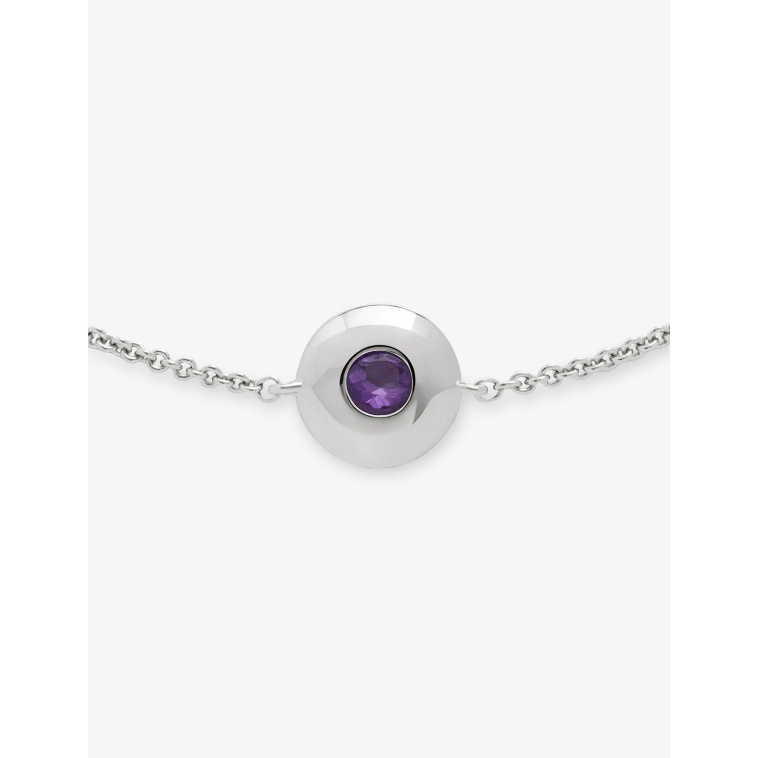 Monica Vinader sterling silver amethyst bracelet, UK version