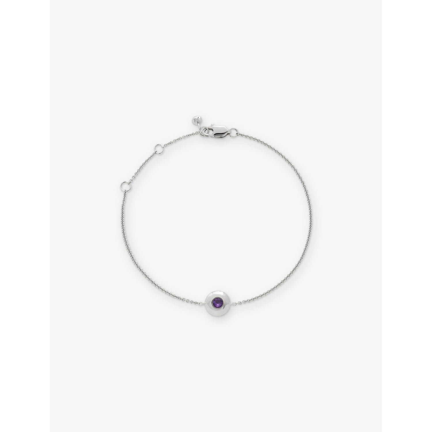 Monica Vinader sterling silver amethyst bracelet, UK version