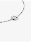 Monica Vinader sterling silver aquamarine chain bracelet, imported from the UK