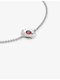 Monica Vinader ruby and sterling silver bracelet with adjustable chain - British product