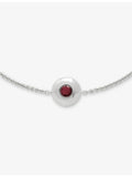 Monica Vinader ruby and sterling silver bracelet with adjustable chain - British product