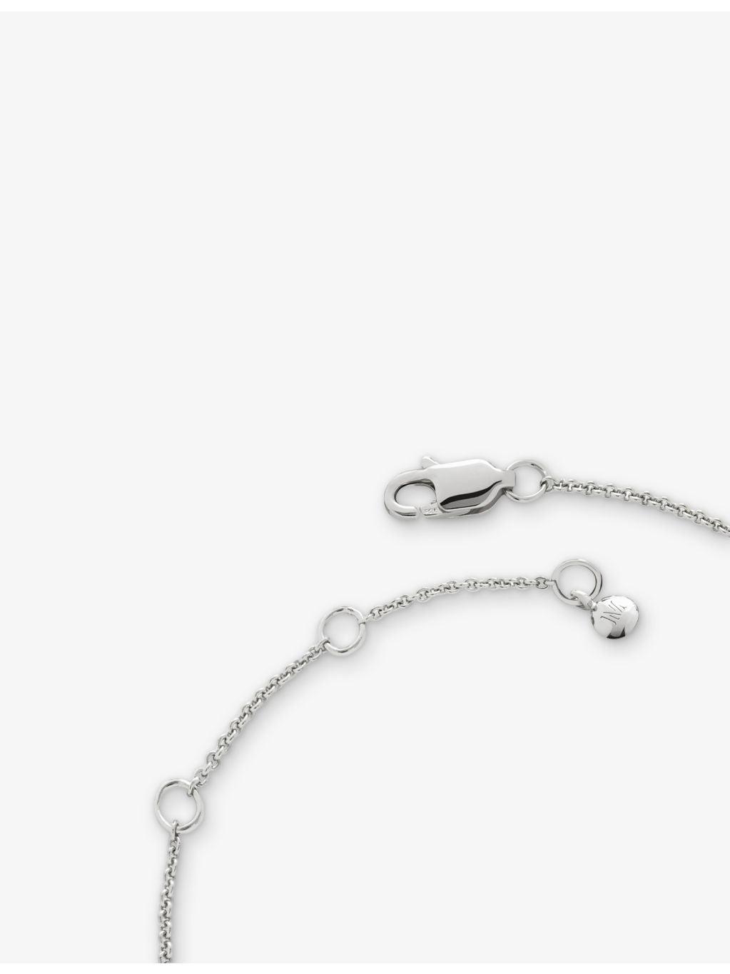 Monica Vinader ruby and sterling silver bracelet with adjustable chain - British product