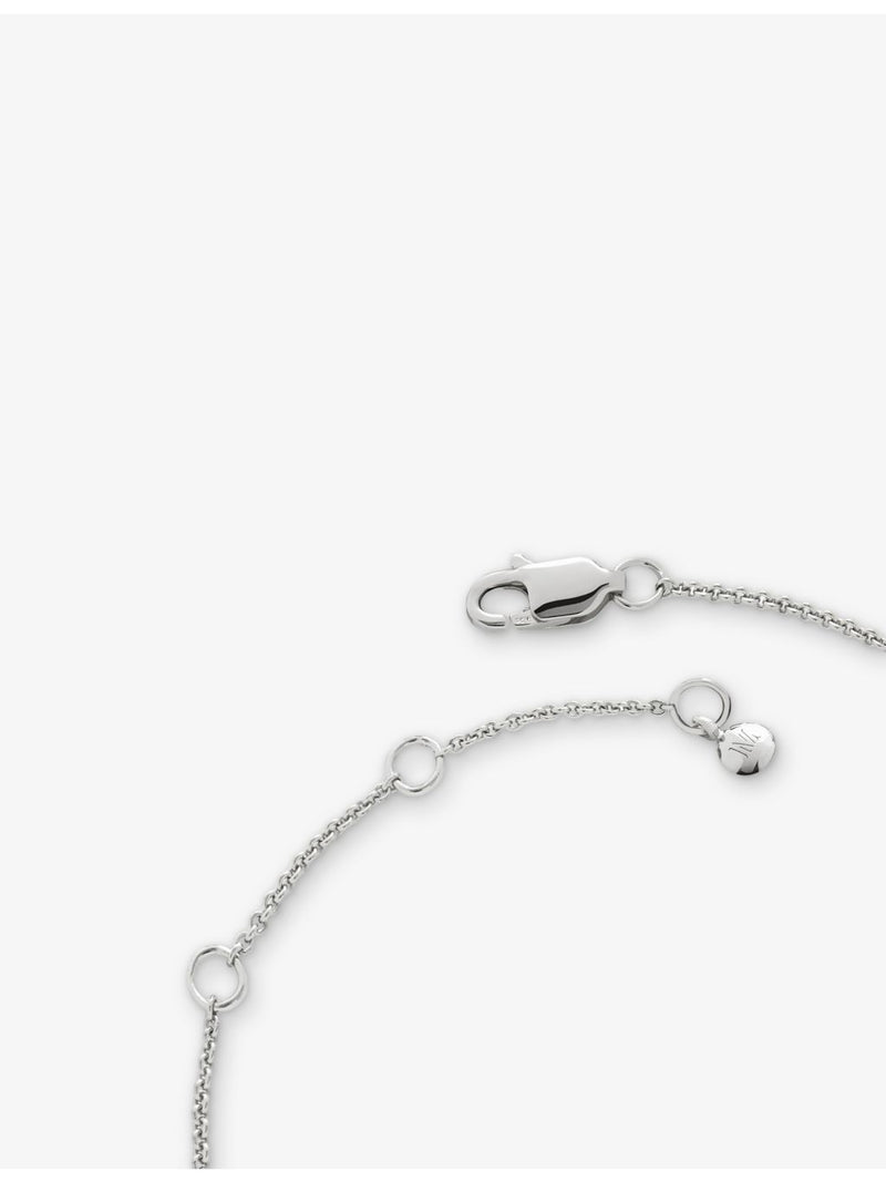 Monica Vinader ruby and sterling silver bracelet with adjustable chain - British product