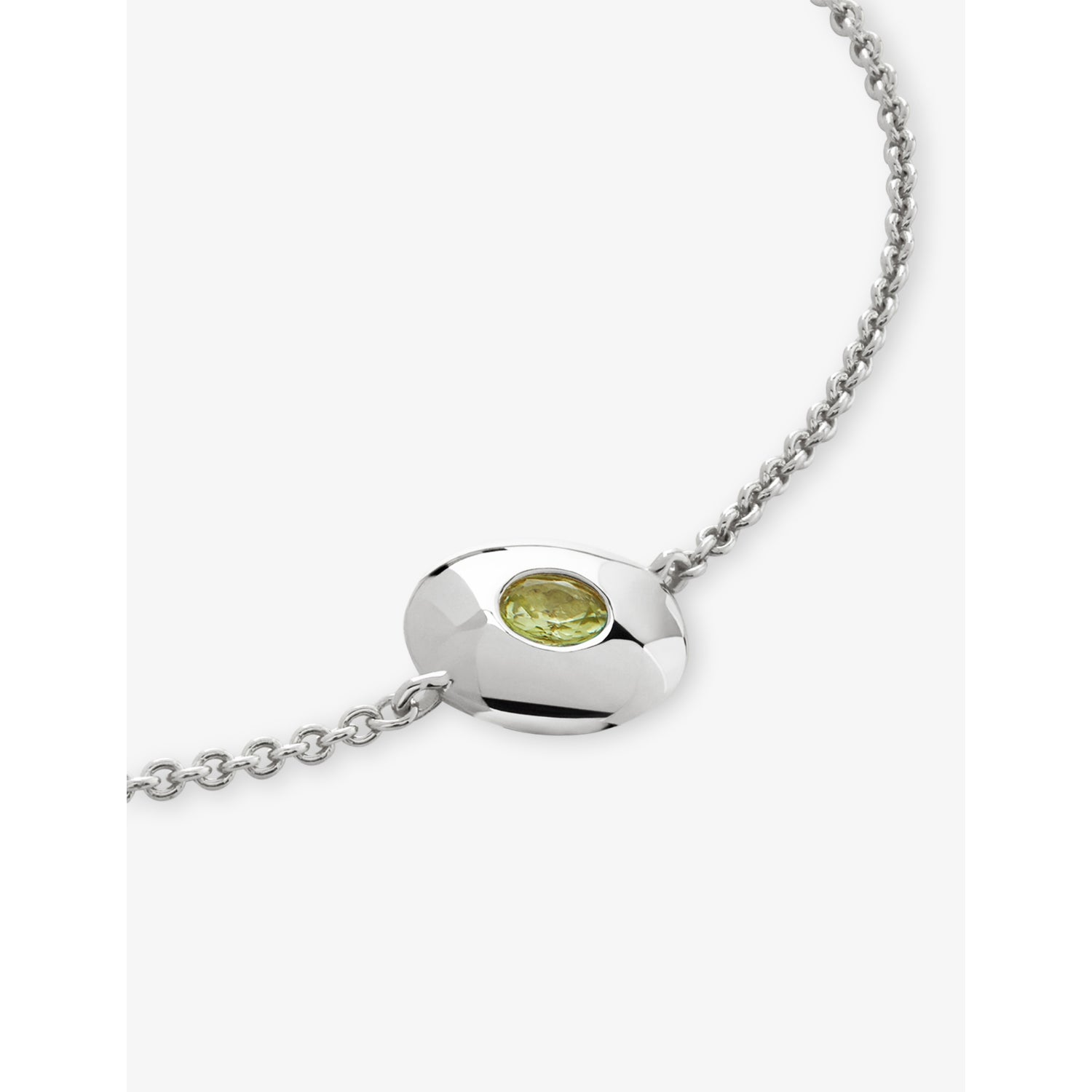 Monica Vinader peridot sterling silver bracelet, imported from the UK