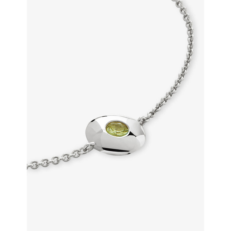 Monica Vinader peridot sterling silver bracelet, imported from the UK