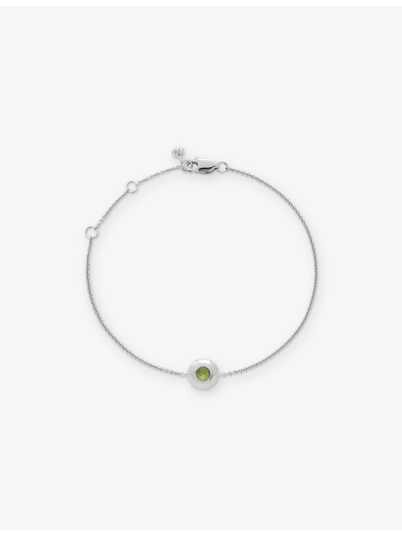 Monica Vinader peridot sterling silver bracelet, imported from the UK