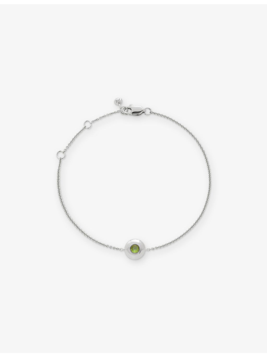 Monica Vinader peridot sterling silver bracelet, imported from the UK