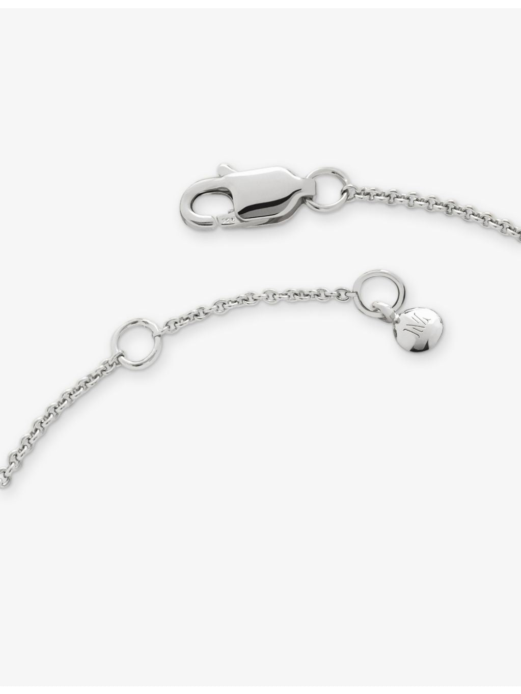 Monica Vinader sterling silver pink tourmaline birthstone bracelet, British brand