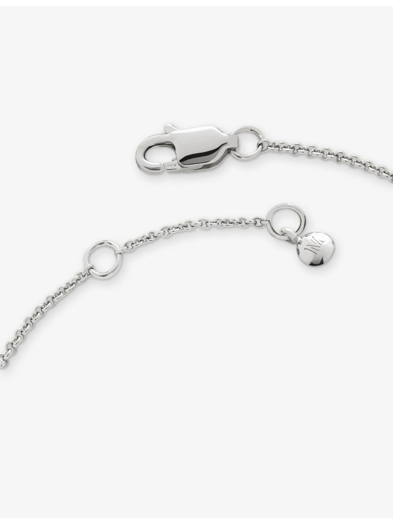 Monica Vinader sterling silver pink tourmaline birthstone bracelet, British brand
