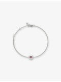 Monica Vinader sterling silver pink tourmaline birthstone bracelet, British brand