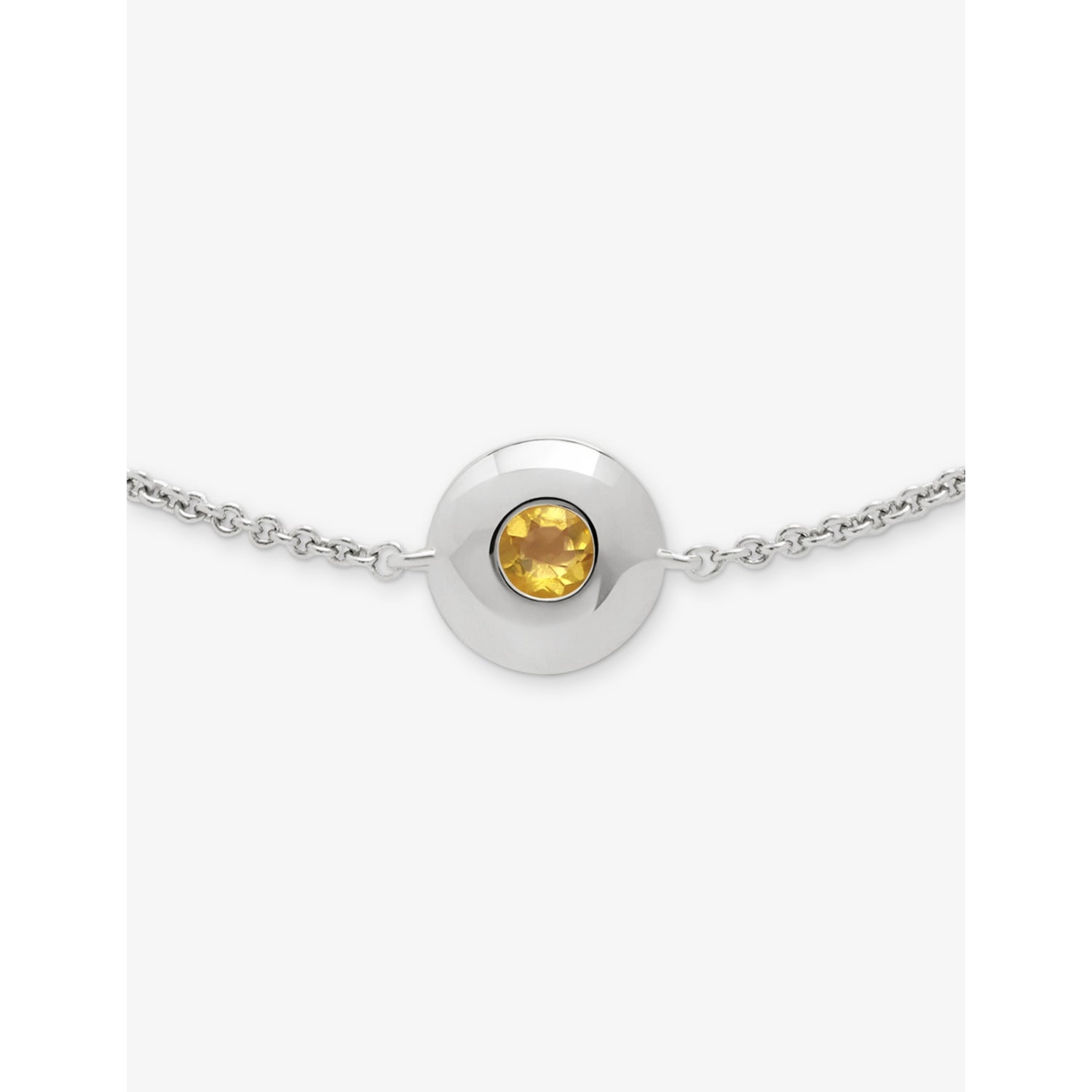 Monica Vinader citrine birthstone bracelet in sterling silver - British product