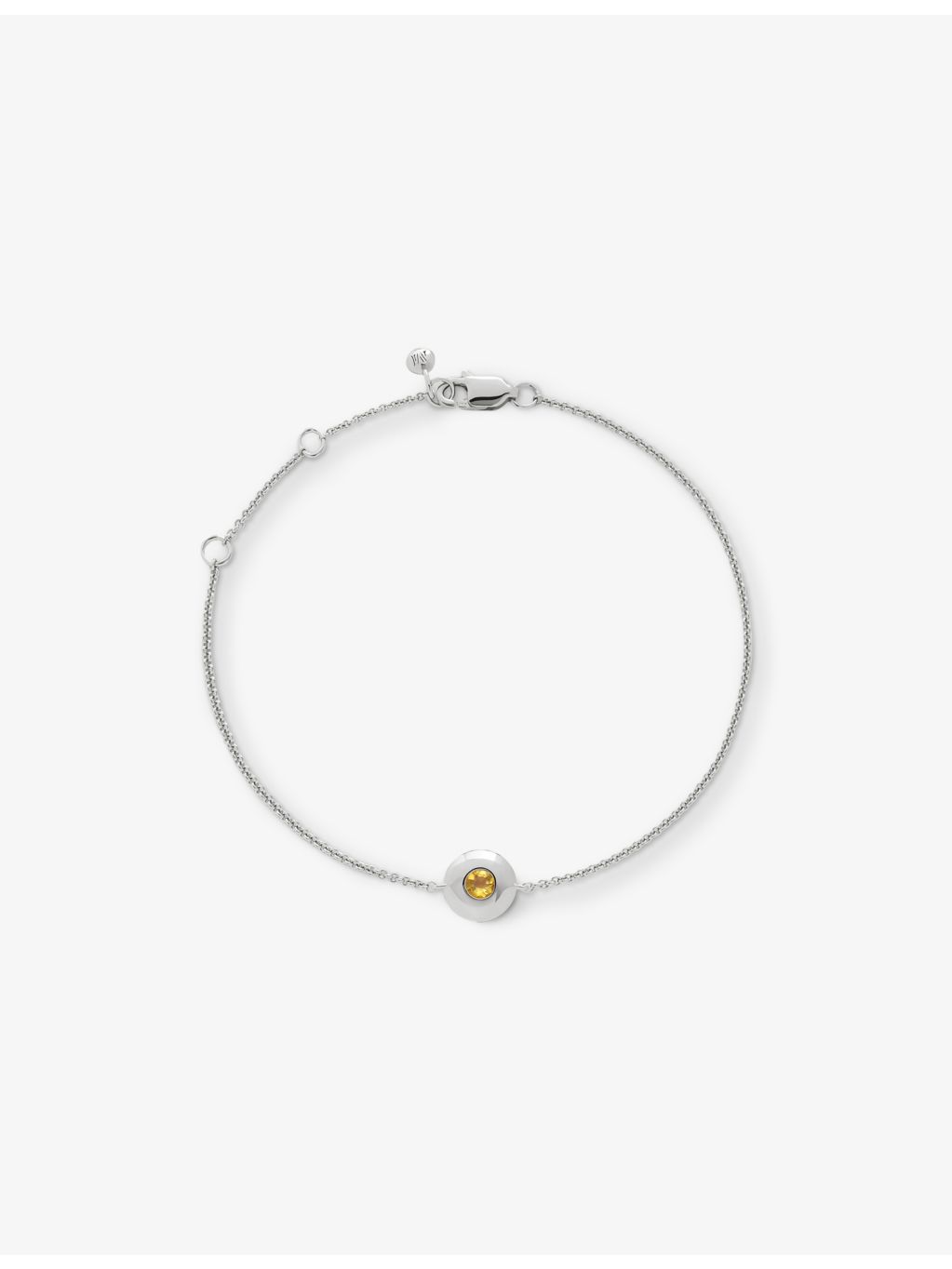 Monica Vinader citrine birthstone bracelet in sterling silver - British product
