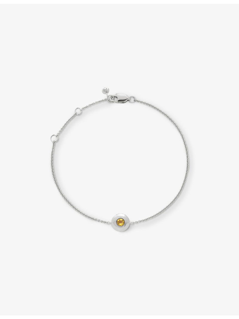 Monica Vinader citrine birthstone bracelet in sterling silver - British product