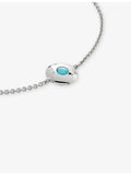Monica Vinader turquoise birthstone sterling silver bracelet, imported from the UK