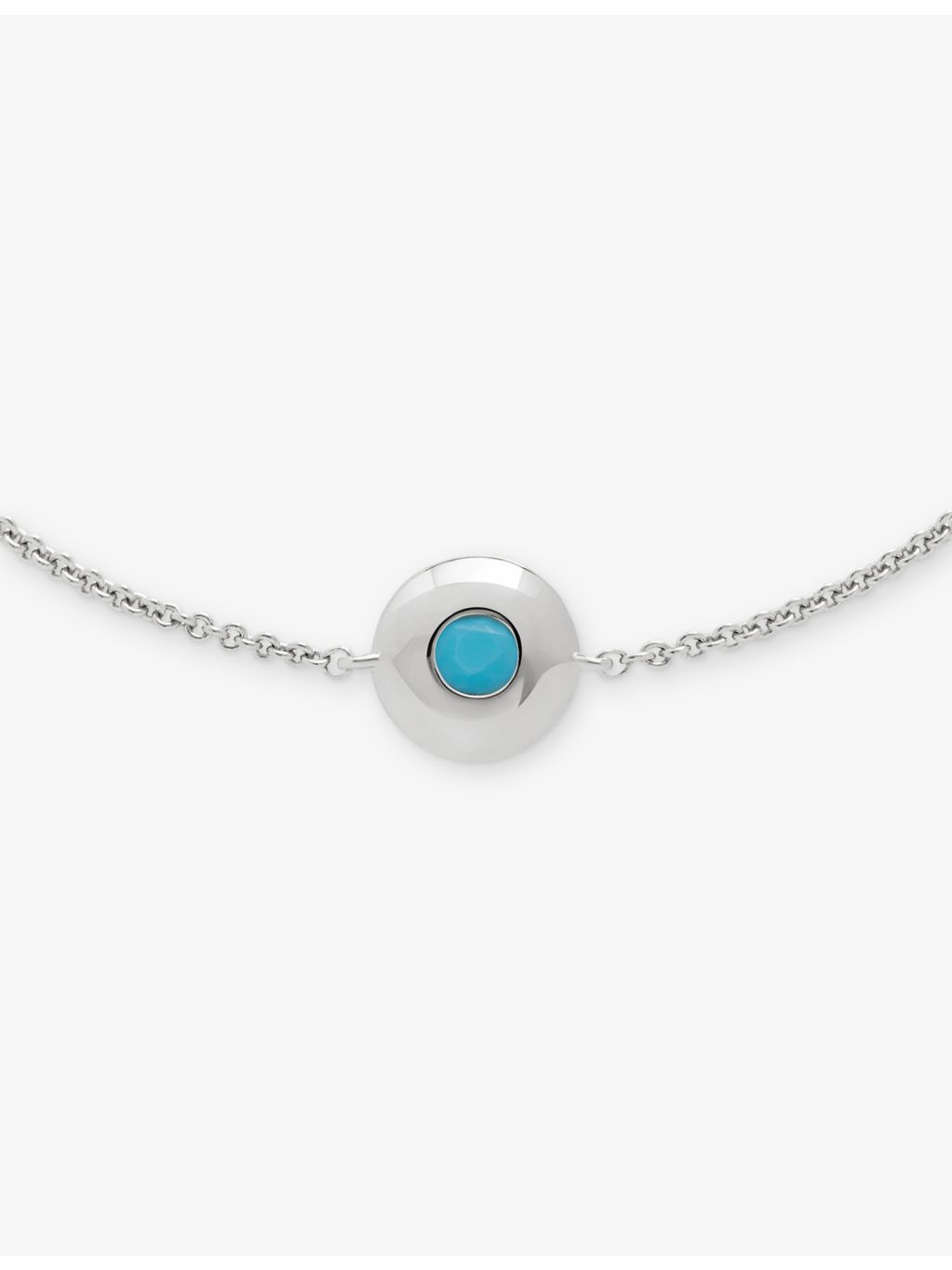 Monica Vinader turquoise birthstone sterling silver bracelet, imported from the UK