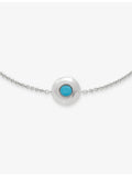 Monica Vinader turquoise birthstone sterling silver bracelet, imported from the UK