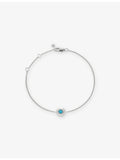 Monica Vinader turquoise birthstone sterling silver bracelet, imported from the UK