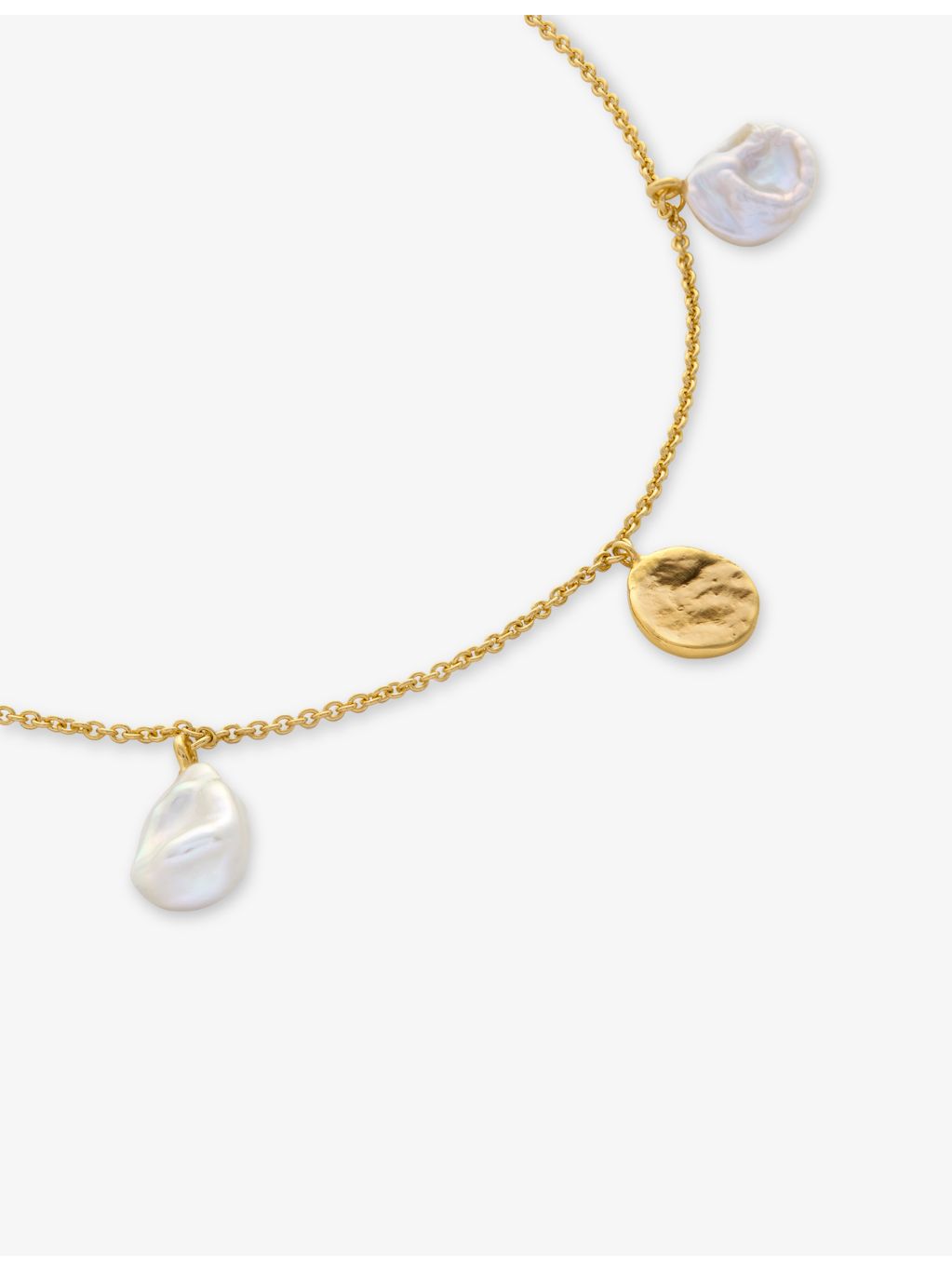 Monica Vinader keshi pearl bracelet 18ct gold vermeil, imported from the UK