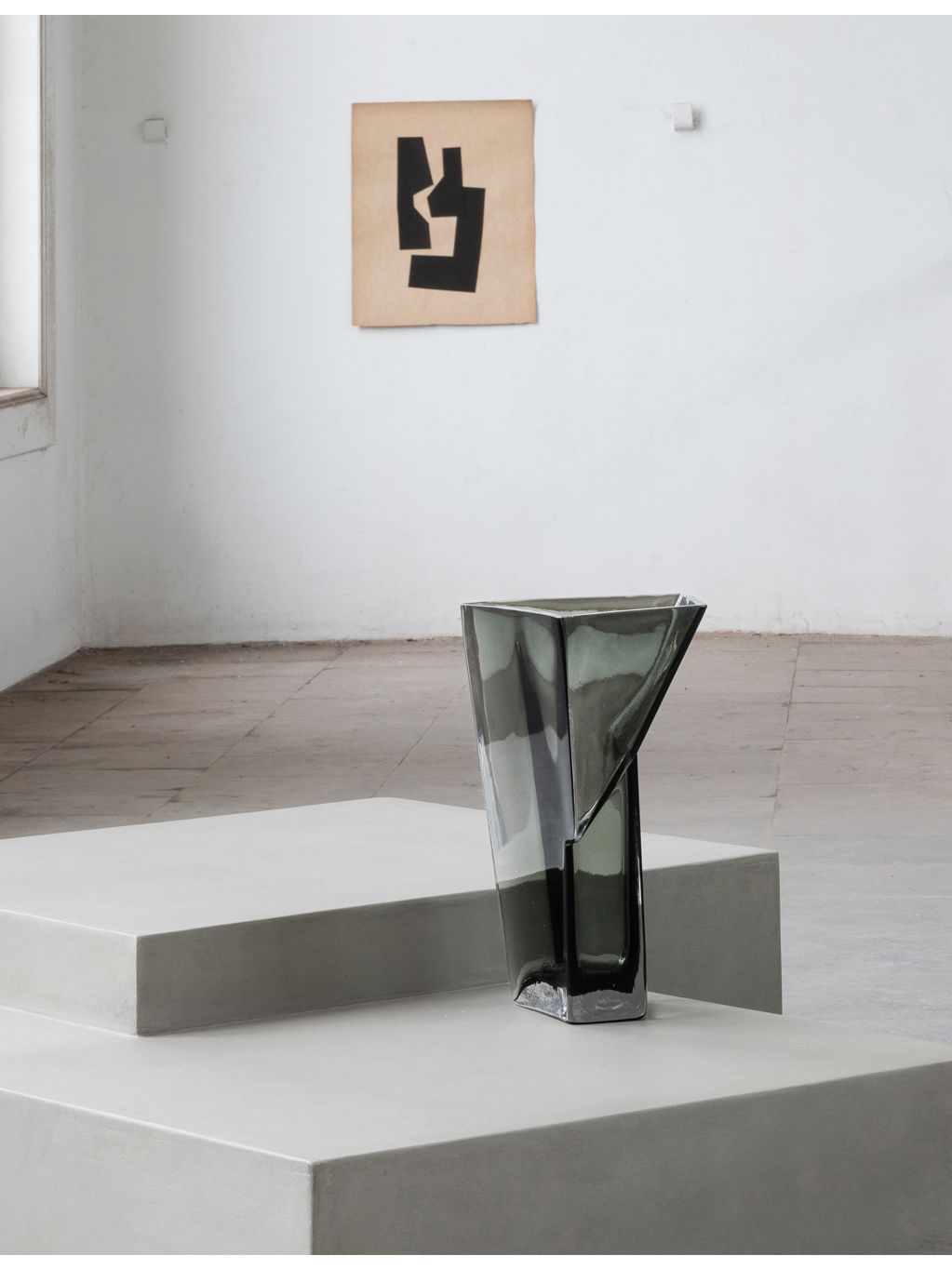 Serax transparent Dunk glass vase 33.5cm, imported from the UK