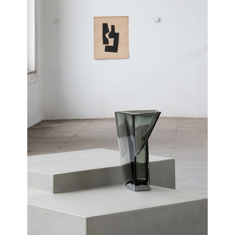 Serax transparent Dunk glass vase 33.5cm, imported from the UK