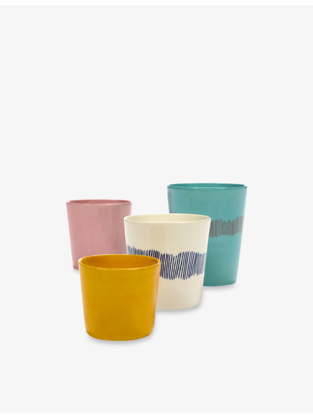 Yotam Ottolenghi Feast striped stoneware coffee cup 7.5cm, imported from the UK