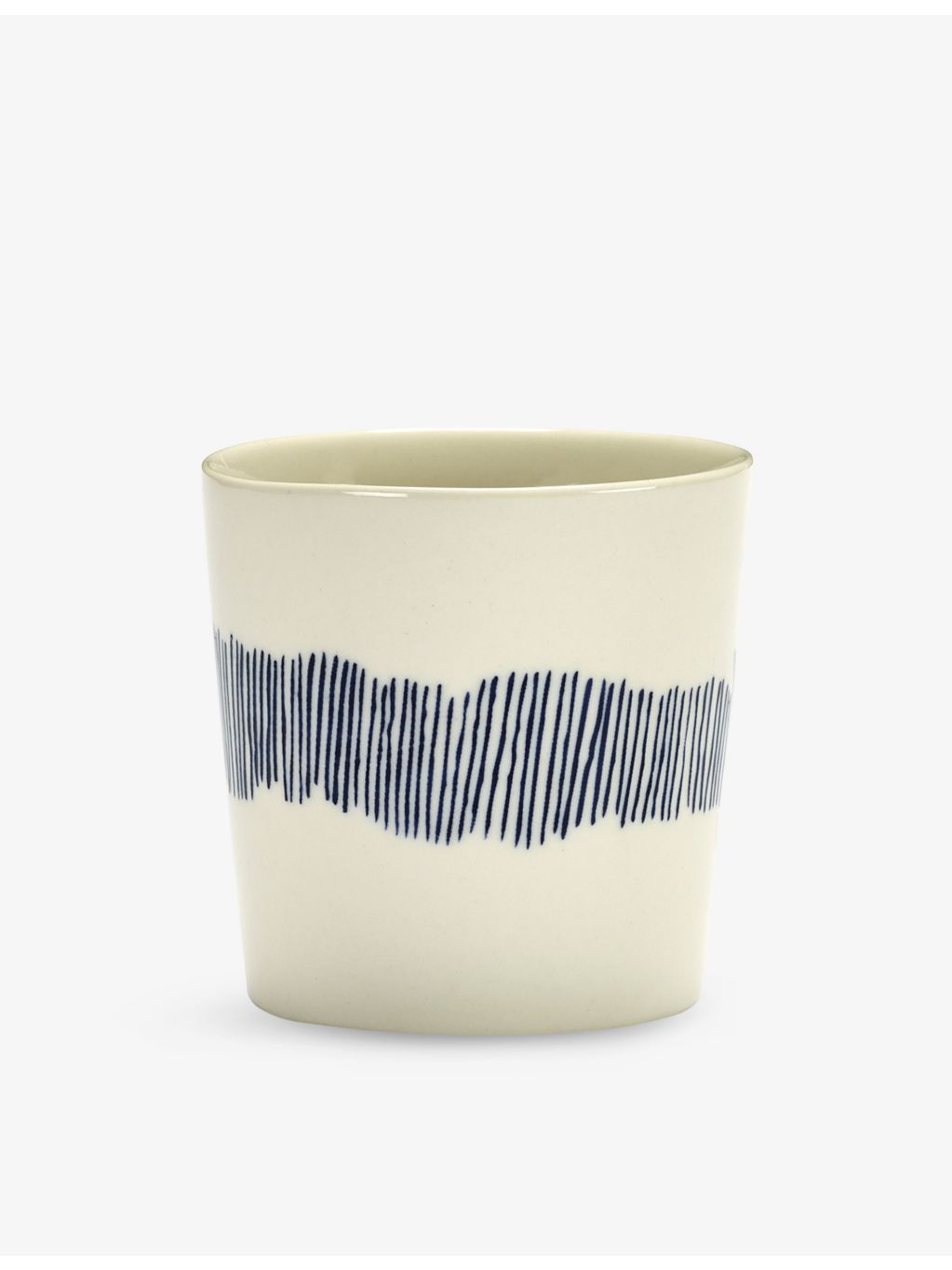 Yotam Ottolenghi Feast striped stoneware coffee cup 7.5cm, imported from the UK