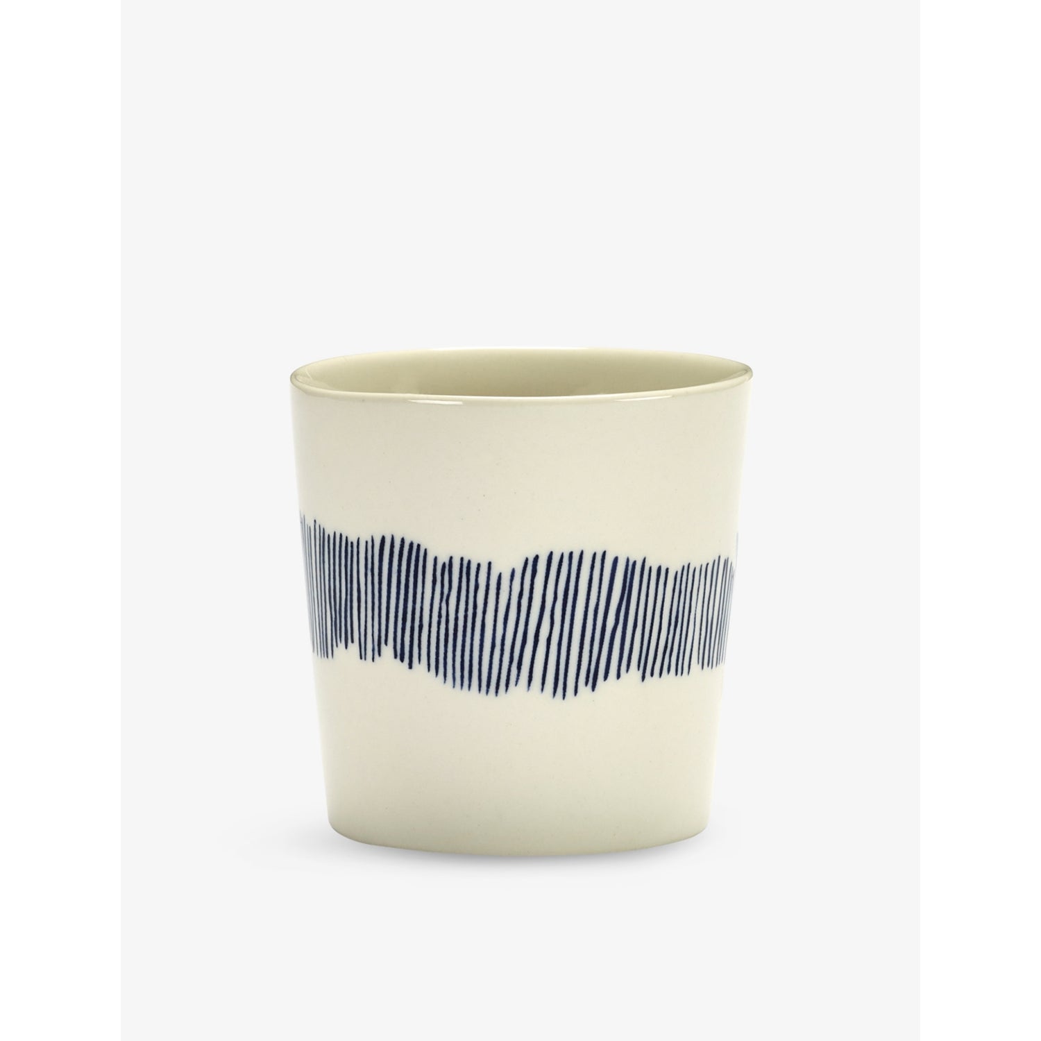 Yotam Ottolenghi Feast striped stoneware coffee cup 7.5cm, imported from the UK