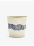 Yotam Ottolenghi Feast striped stoneware coffee cup 7.5cm, imported from the UK