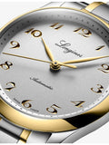Longines automatic watch stainless steel 18ct yellow gold 34mm (British brand)