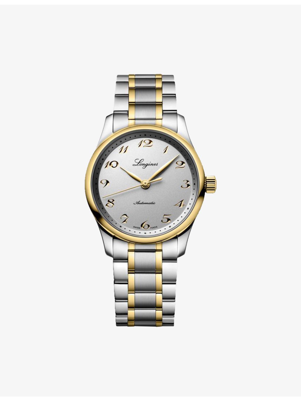 Longines automatic watch stainless steel 18ct yellow gold 34mm (British brand)