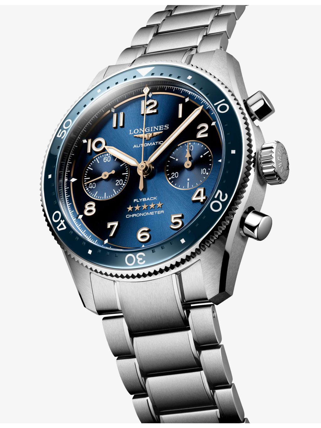 Longines chronograph watch Spirit Flyback 42mm, imported from the UK