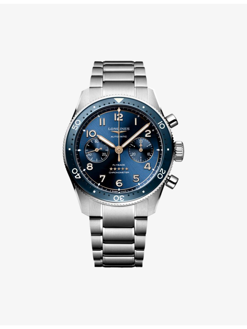 Longines chronograph watch Spirit Flyback 42mm, imported from the UK