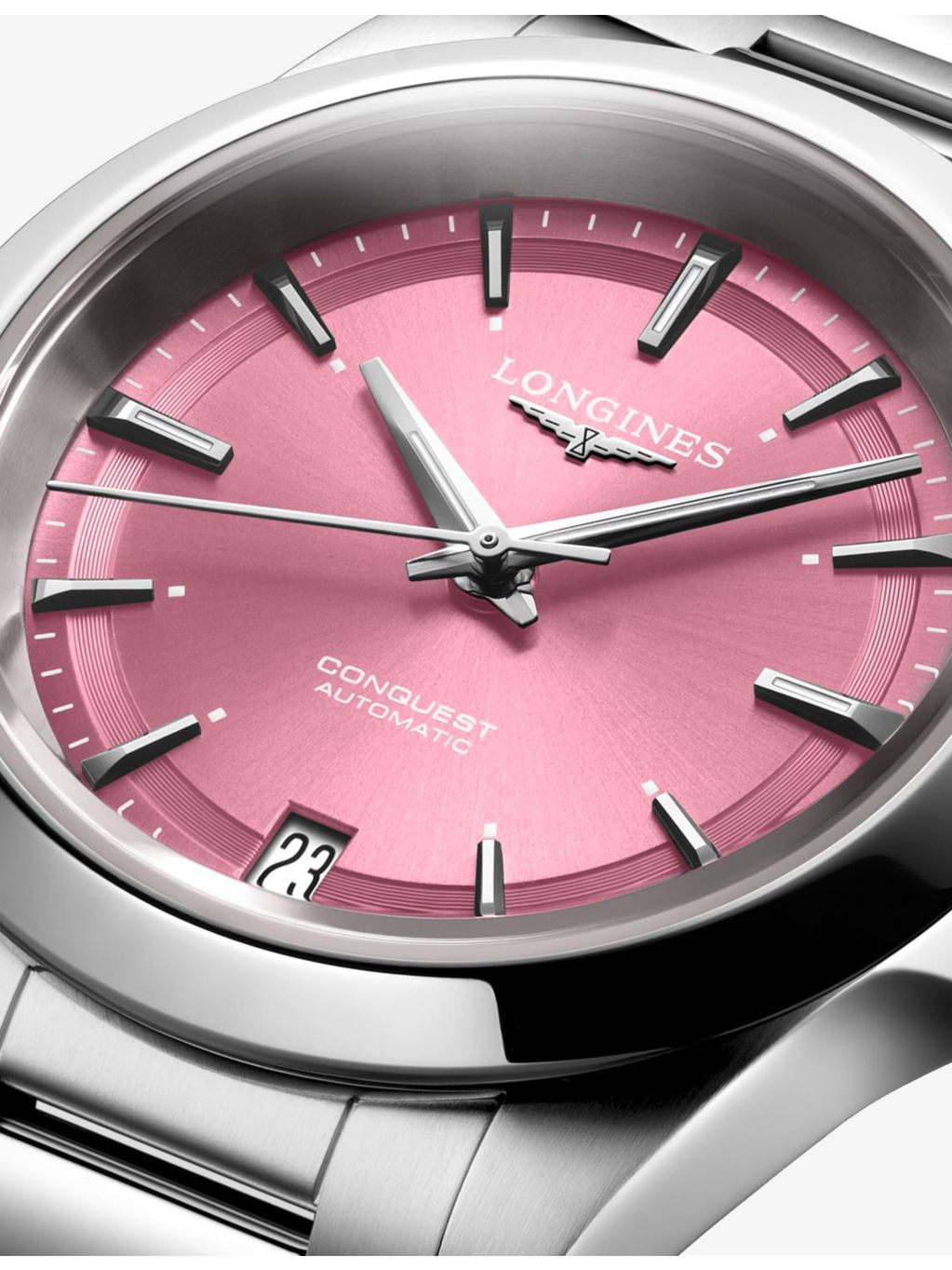 Longines Conquest automatic watch stainless steel 34mm (British brand)
