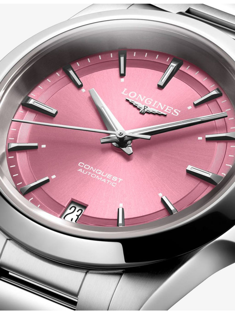 Longines Conquest automatic watch stainless steel 34mm (British brand)