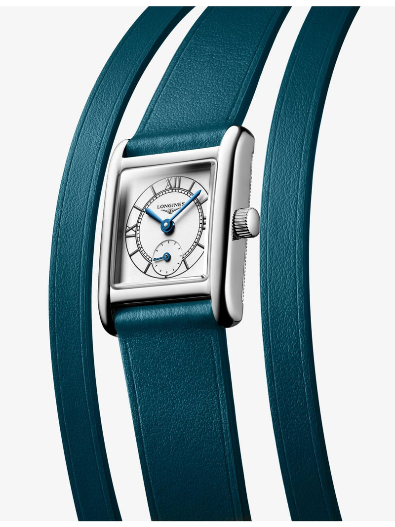 Longines Mini DolceVita quartz watch 21.5mm stainless steel and leather, UK version