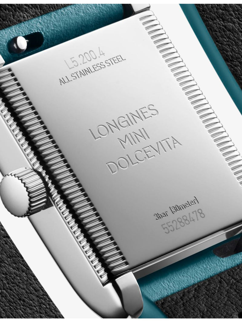 Longines Mini DolceVita quartz watch 21.5mm stainless steel and leather, UK version
