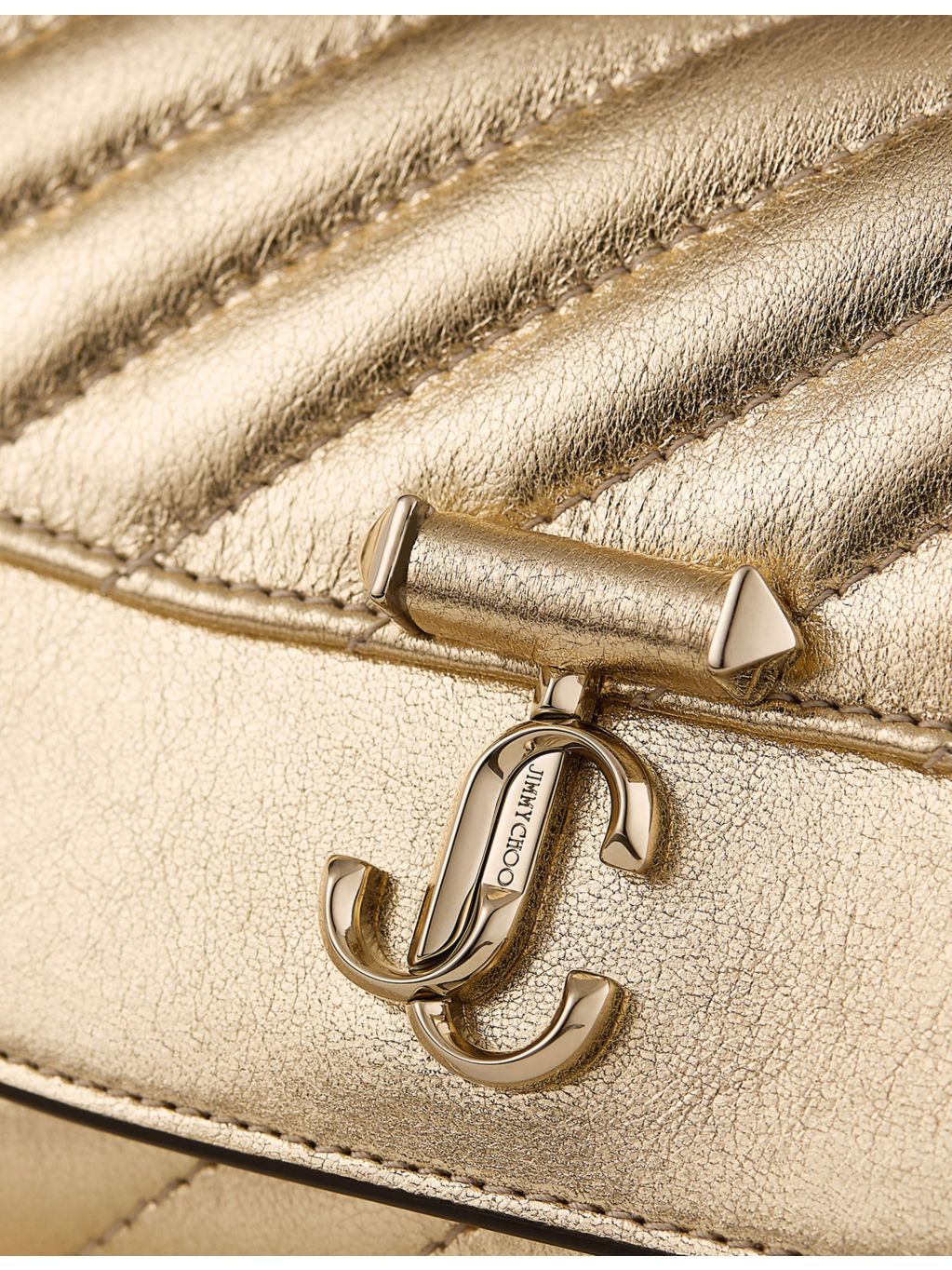 Jimmy Choo metallic leather wallet chain, UK version