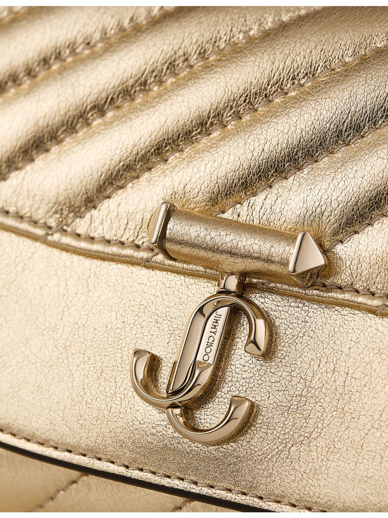 Jimmy Choo metallic leather wallet chain, UK version
