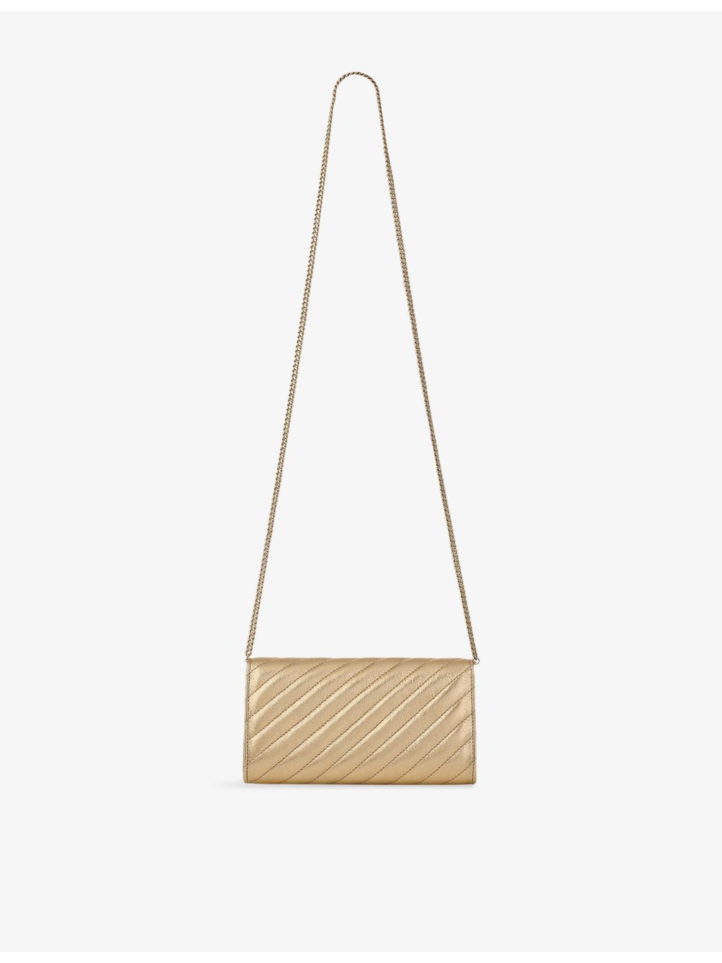 Jimmy Choo metallic leather wallet chain, UK version