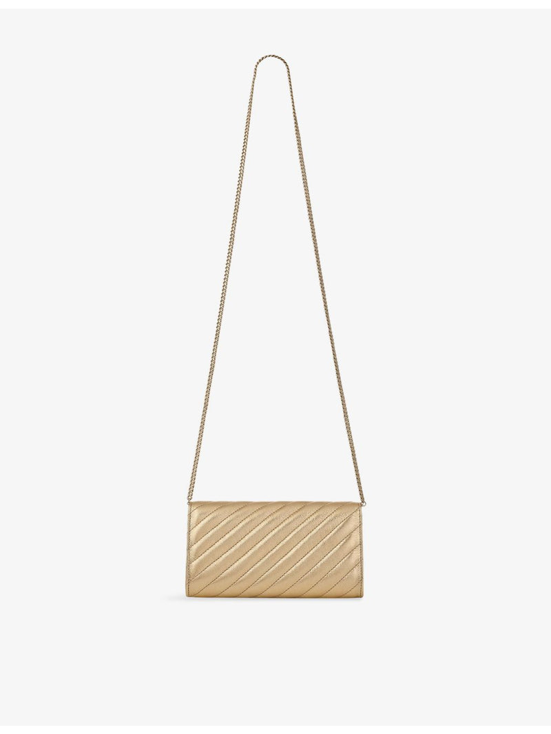 Jimmy Choo metallic leather wallet chain, UK version