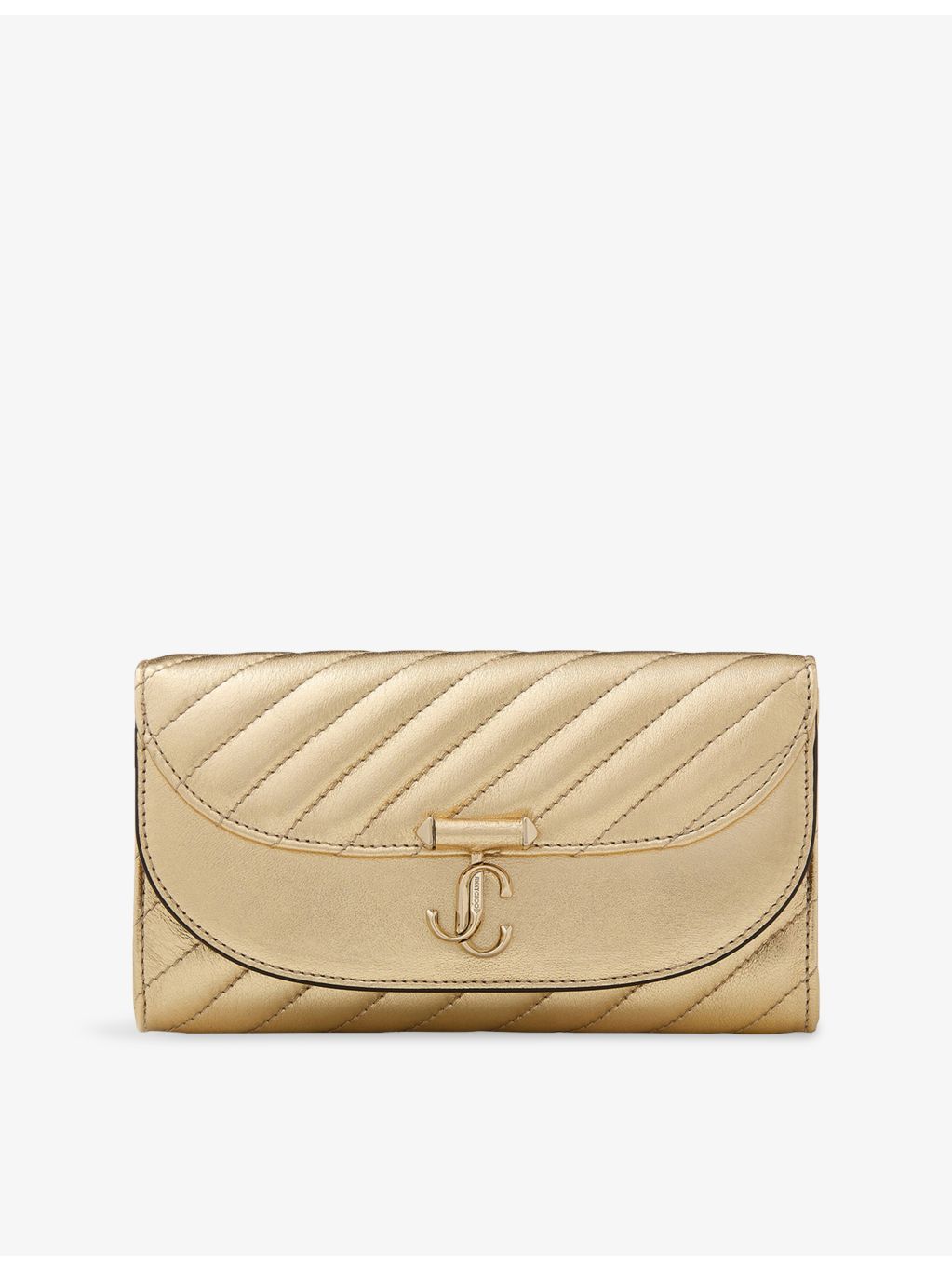 Jimmy Choo metallic leather wallet chain, UK version