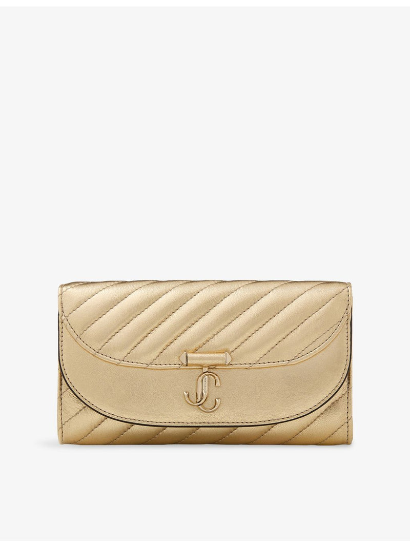 Jimmy Choo metallic leather wallet chain, UK version