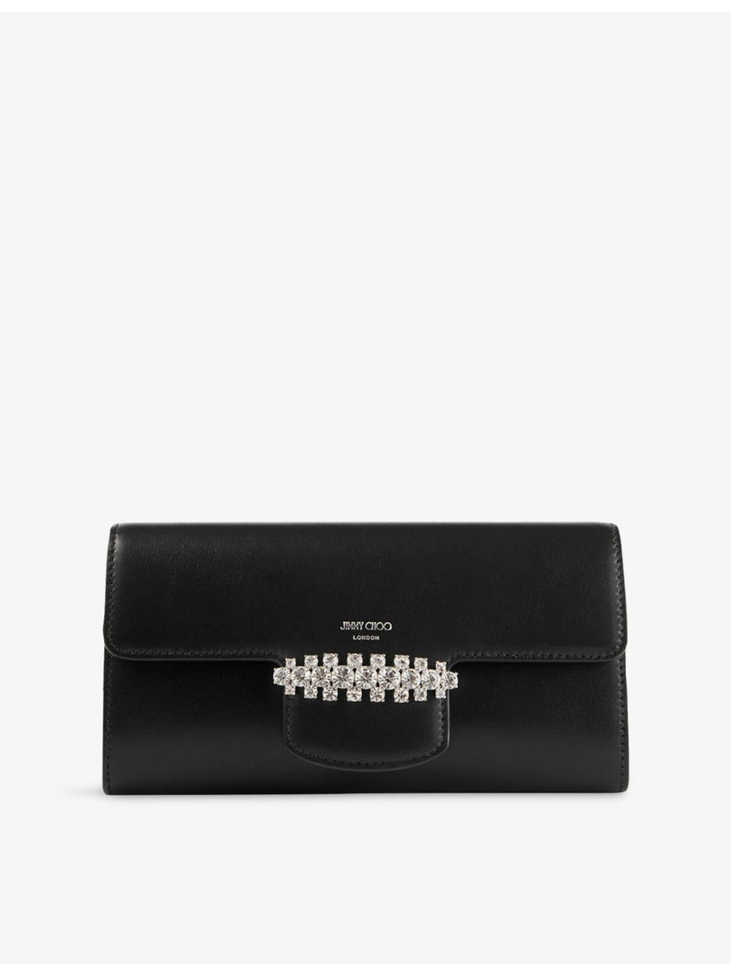 Jimmy Choo Bing leather wallet-on-chain, imported from the UK